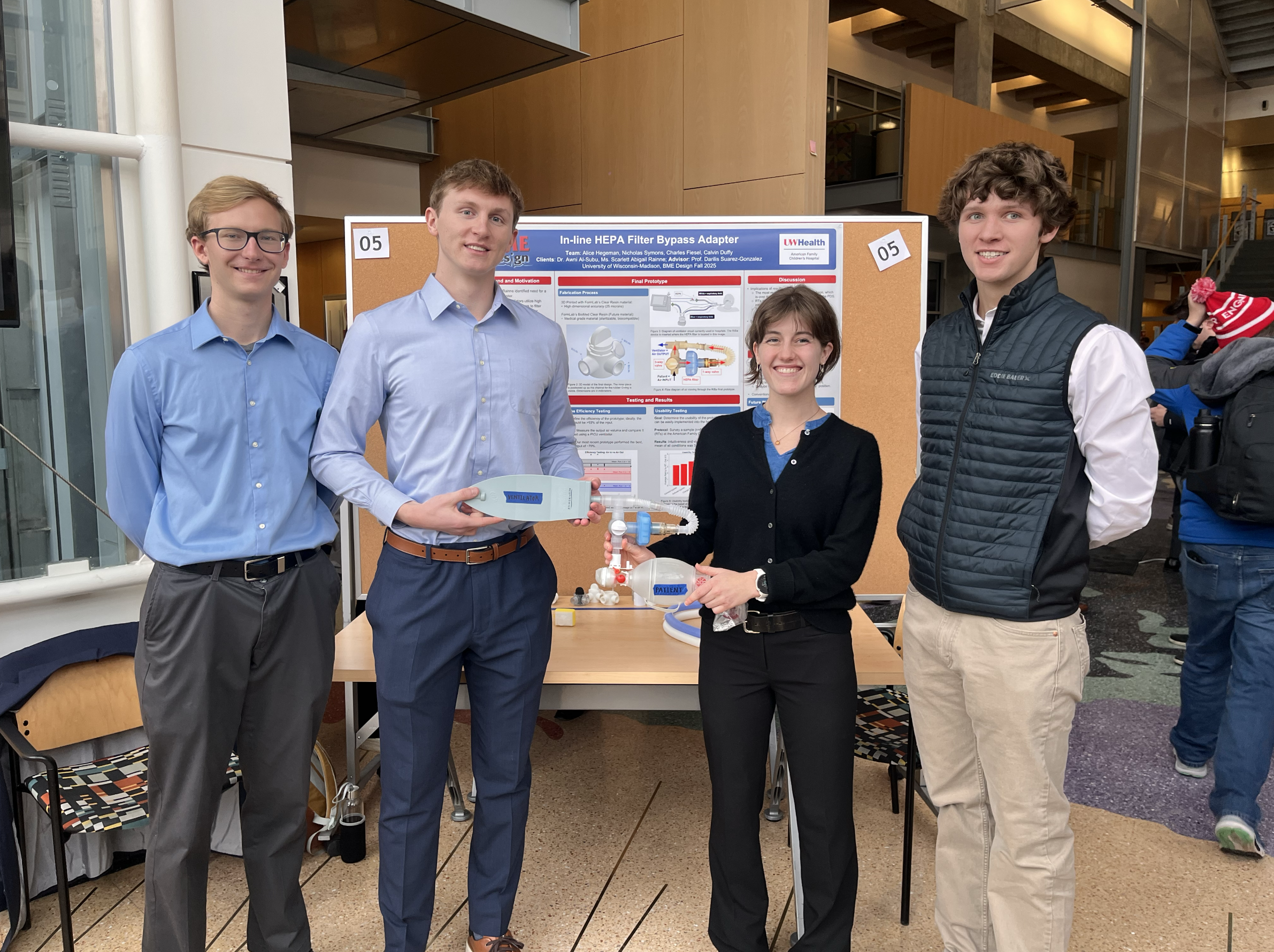 Left to Right: Nicholas Symons, Calvin Duffy, Alice Hegeman, Charles Fiesel