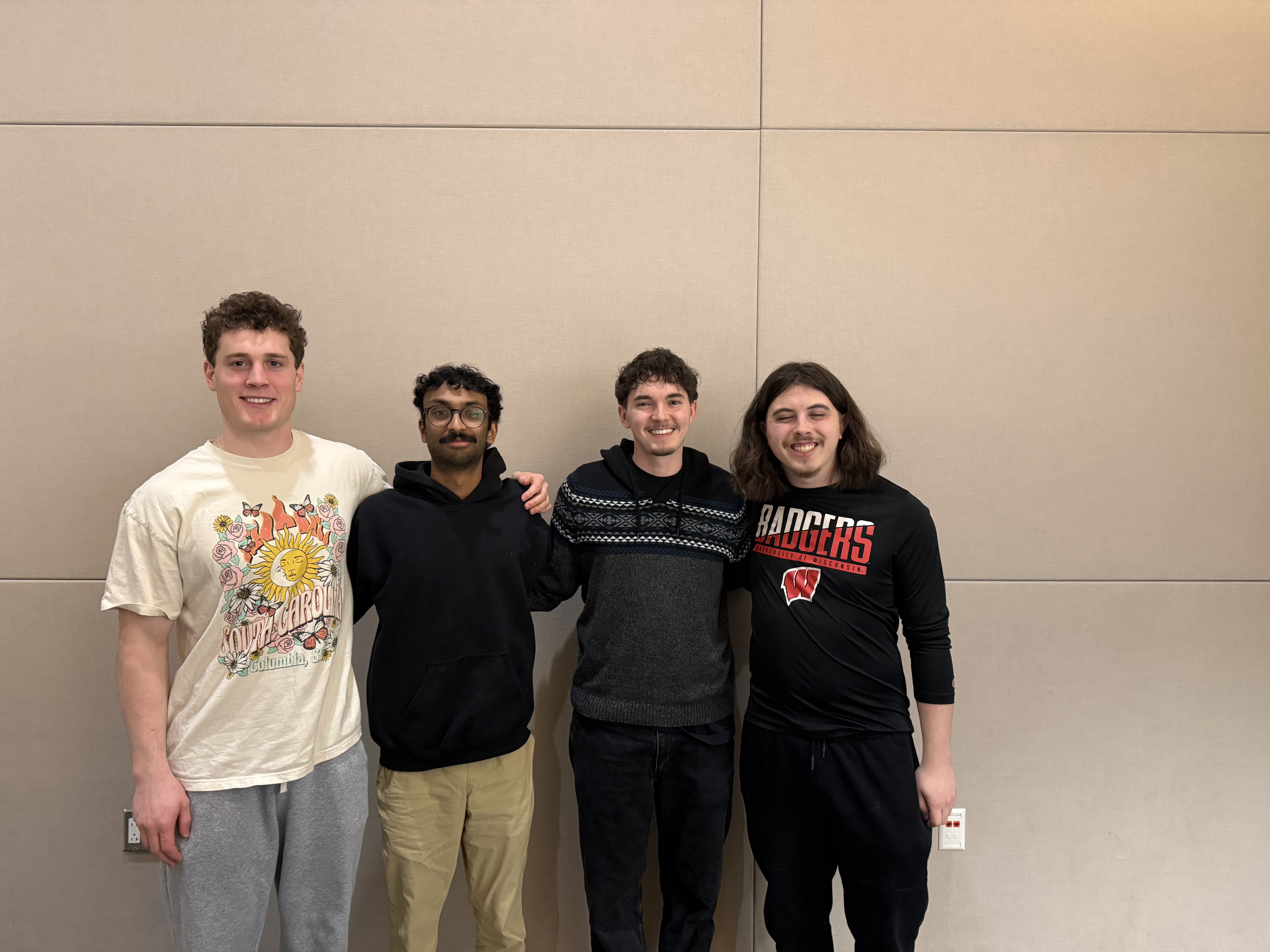 Graduated Bowman Probe Team Members: Caleb White (Left), Neel Srinivasan (Middle-Left), Caden Robinson (Middle-Right), Cole Miller (Right)