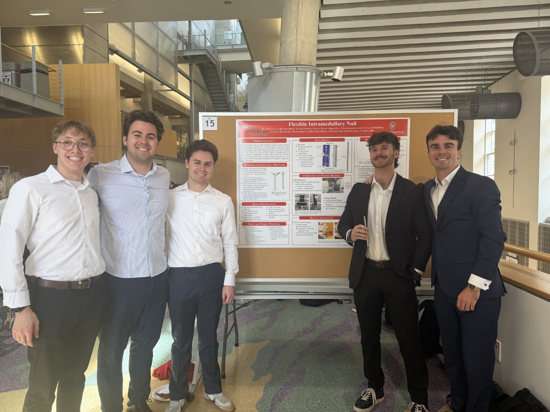 From Left to Right: Drew Hay, Logan Nicoll, Brandon Drew, Kai McClellan, and Jackson Jarrett