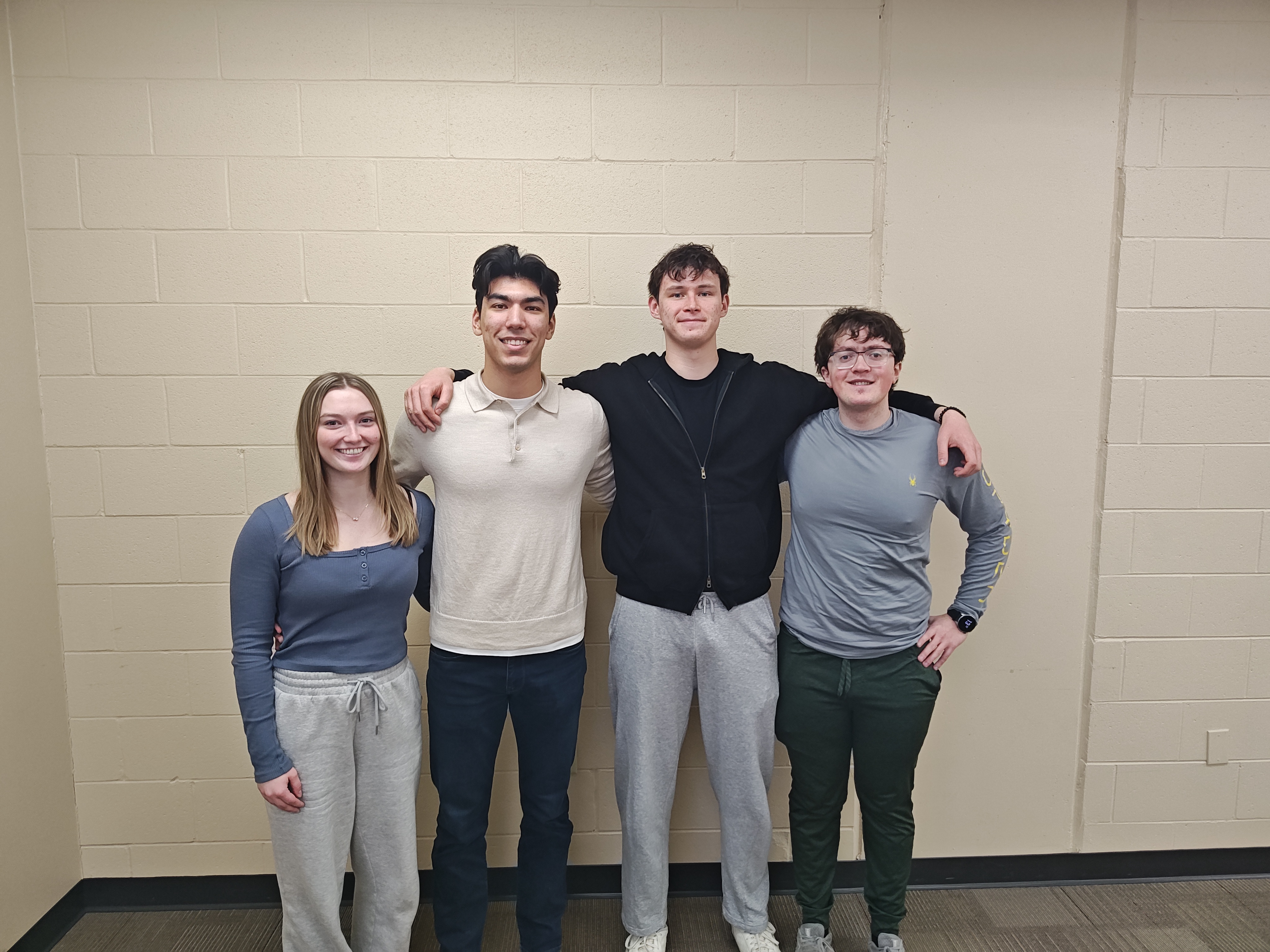 Left to right - Grace, Poyraz, Tim, Luke