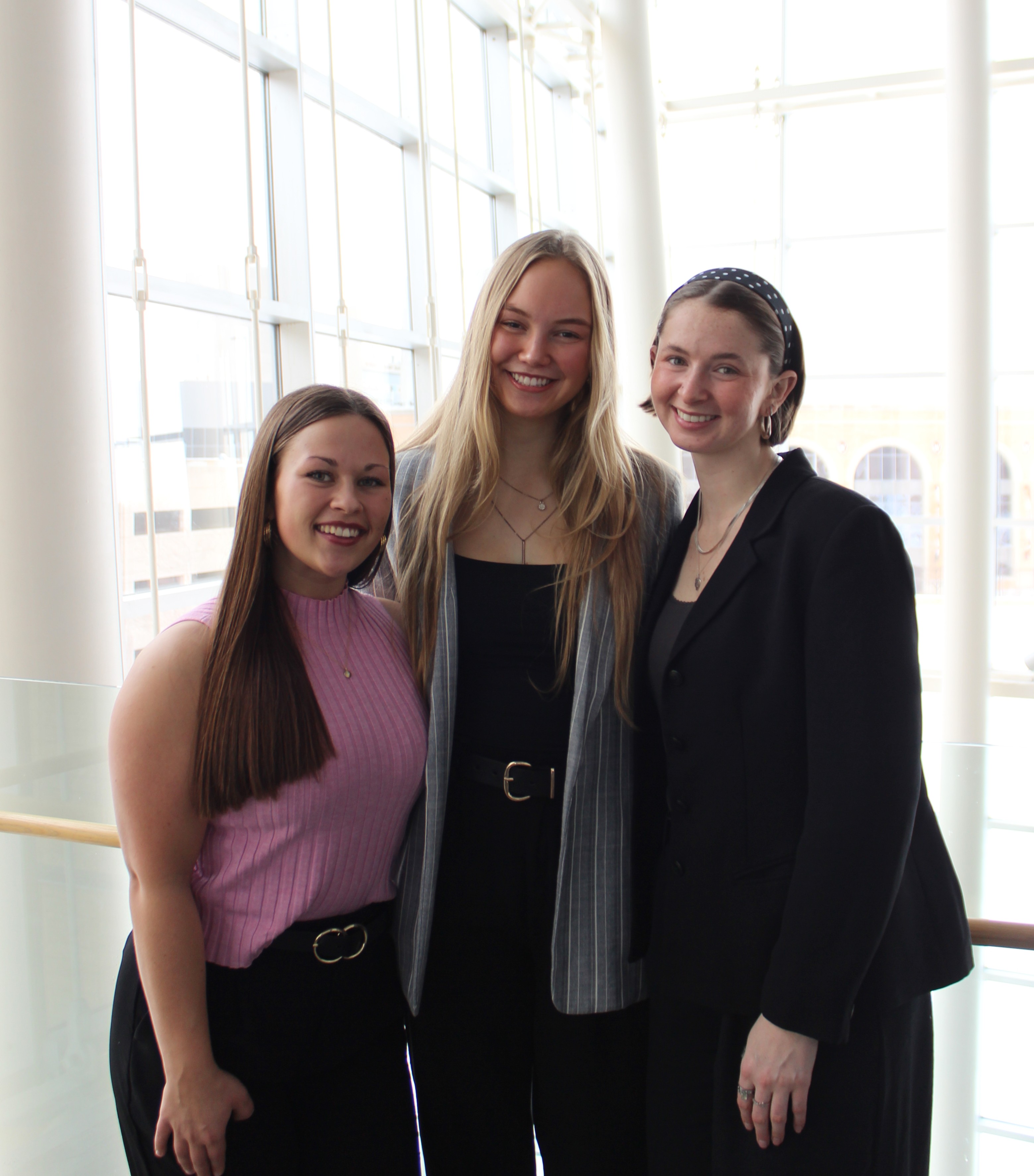 From left to right, Lauren Klein, Claudia Beckwith, Isabel Ploessl